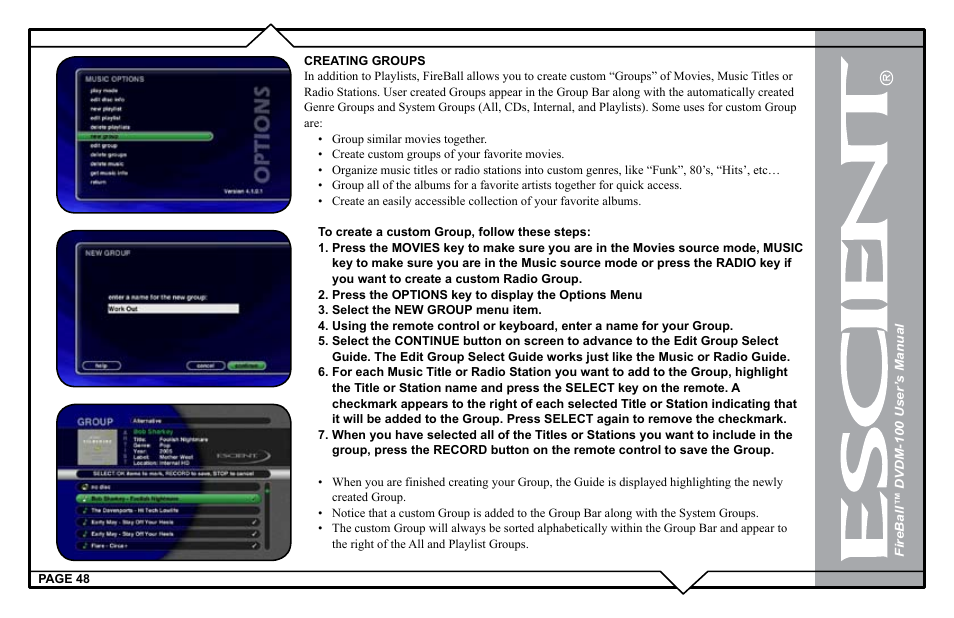 Escient DVDM-100 User Manual | Page 48 / 107