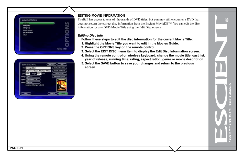 Escient DVDM-100 User Manual | Page 51 / 107