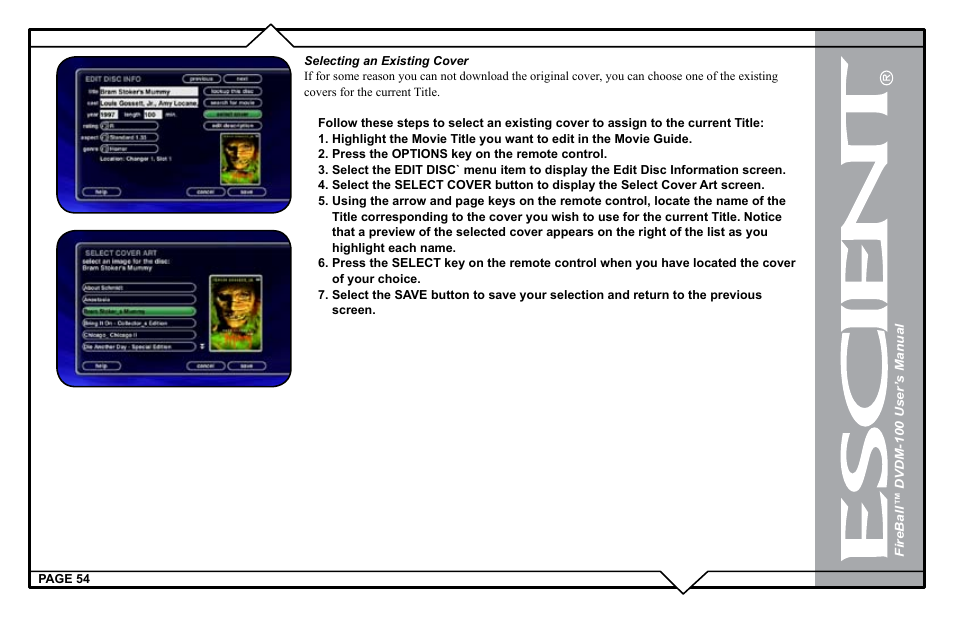 Escient DVDM-100 User Manual | Page 54 / 107