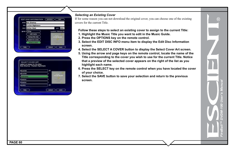 Escient DVDM-100 User Manual | Page 60 / 107