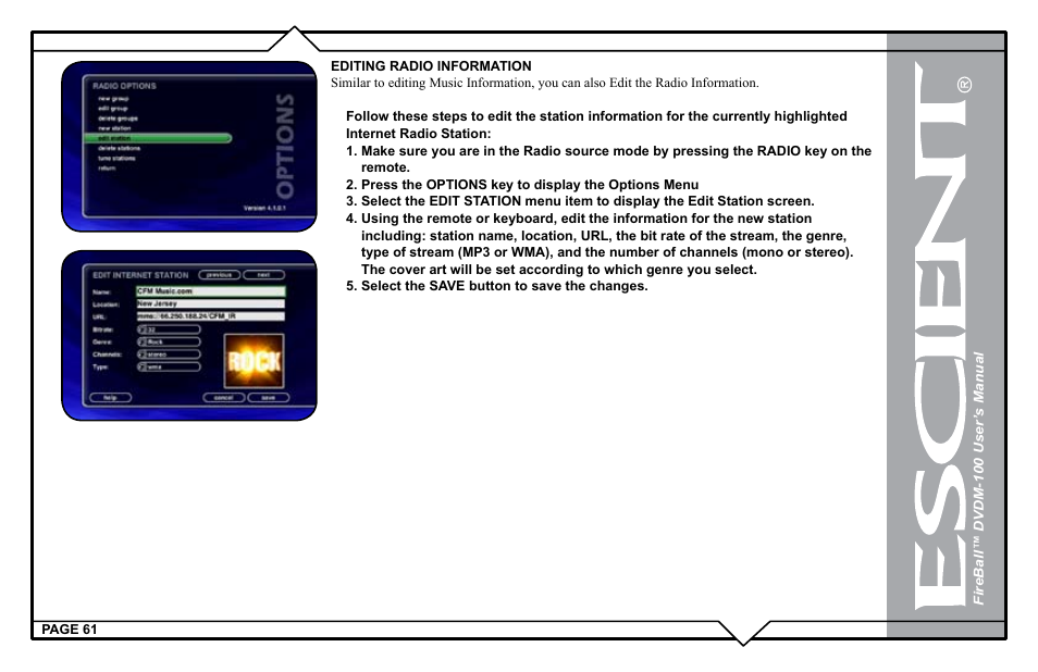 Escient DVDM-100 User Manual | Page 61 / 107