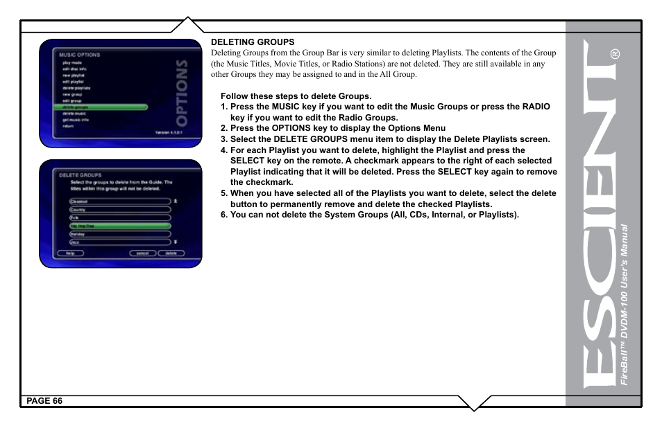 Escient DVDM-100 User Manual | Page 66 / 107