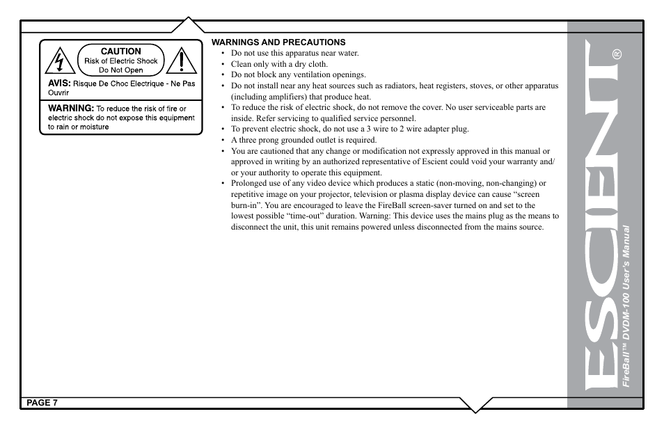 Escient DVDM-100 User Manual | Page 7 / 107