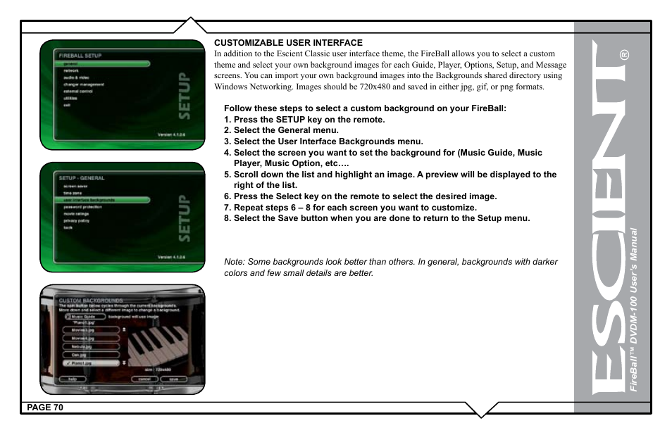 Escient DVDM-100 User Manual | Page 70 / 107