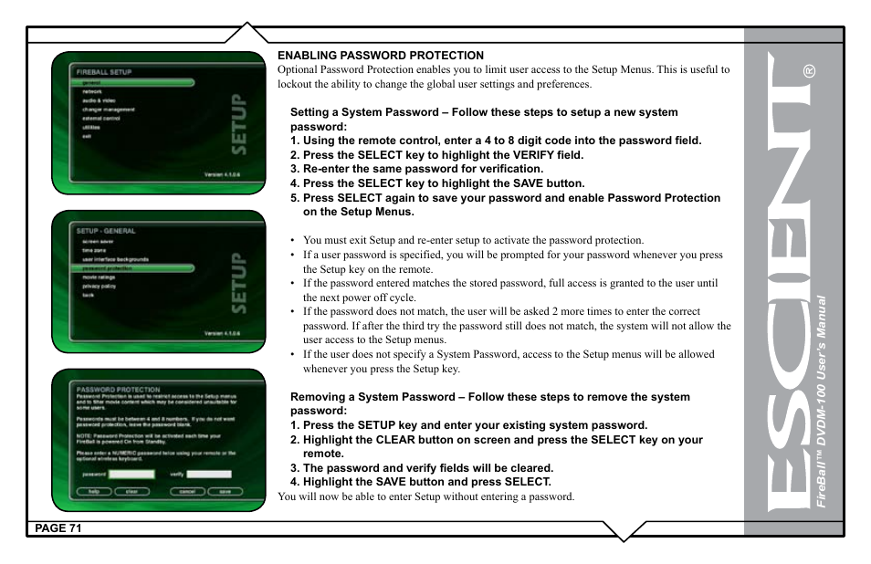 Escient DVDM-100 User Manual | Page 71 / 107