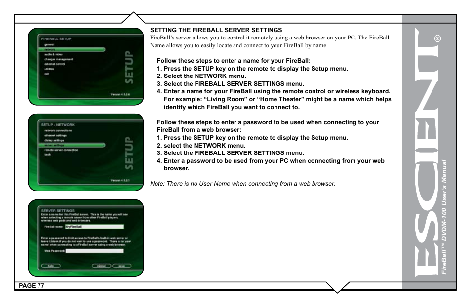 Escient DVDM-100 User Manual | Page 77 / 107