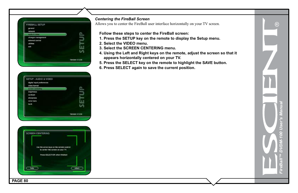 Escient DVDM-100 User Manual | Page 80 / 107