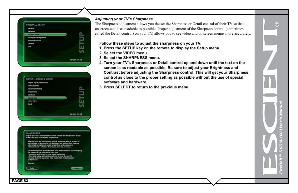 Escient DVDM-100 User Manual | Page 83 / 107