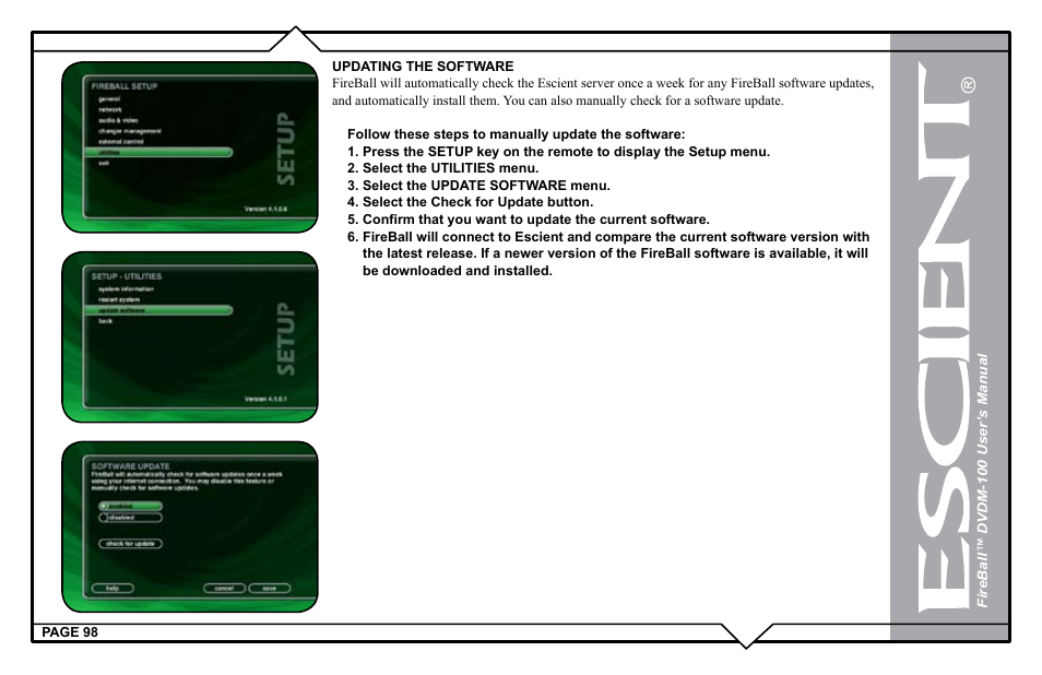 Escient DVDM-100 User Manual | Page 98 / 107