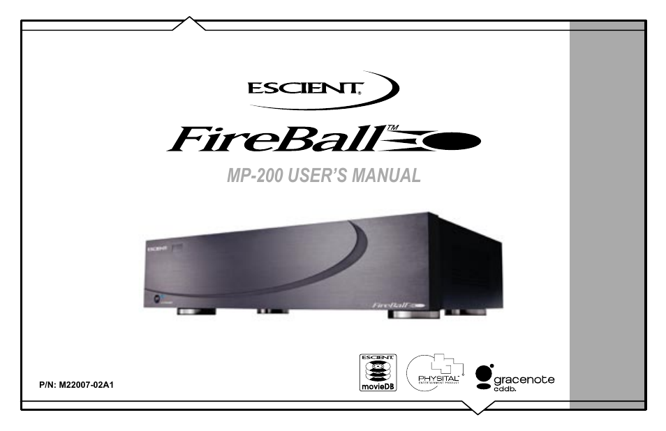 Escient MP-200 User Manual | 93 pages