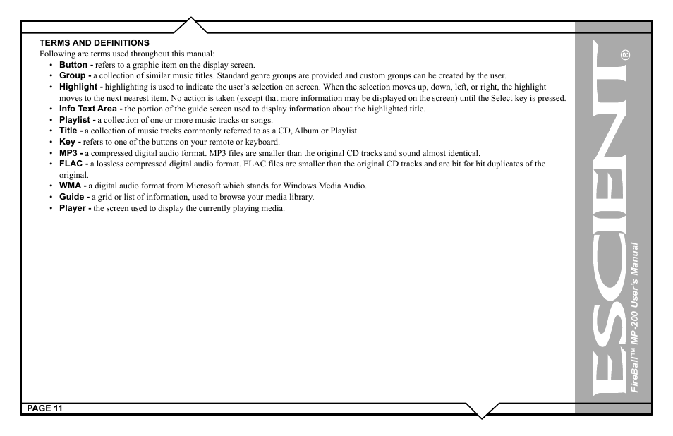 Escient MP-200 User Manual | Page 11 / 93