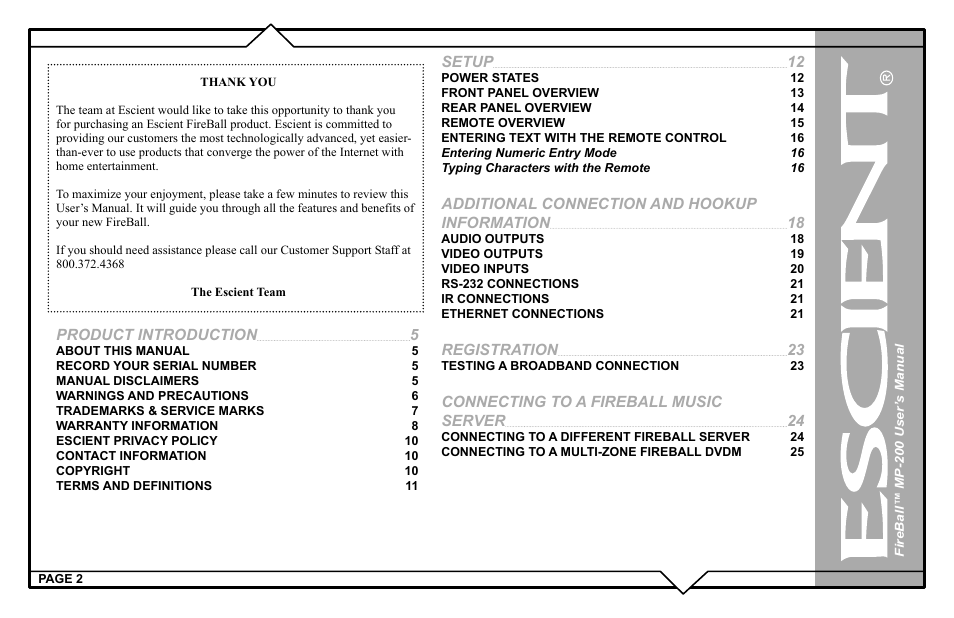 Escient MP-200 User Manual | Page 2 / 93