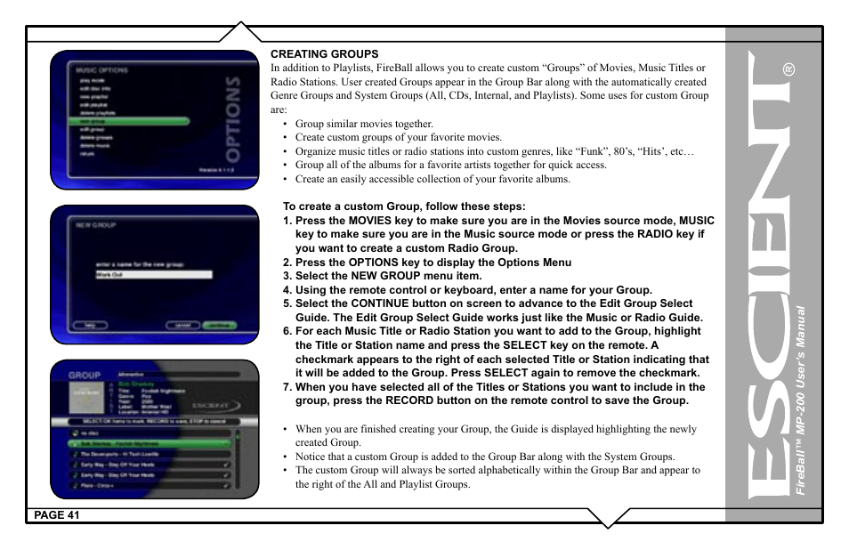 Escient MP-200 User Manual | Page 41 / 93