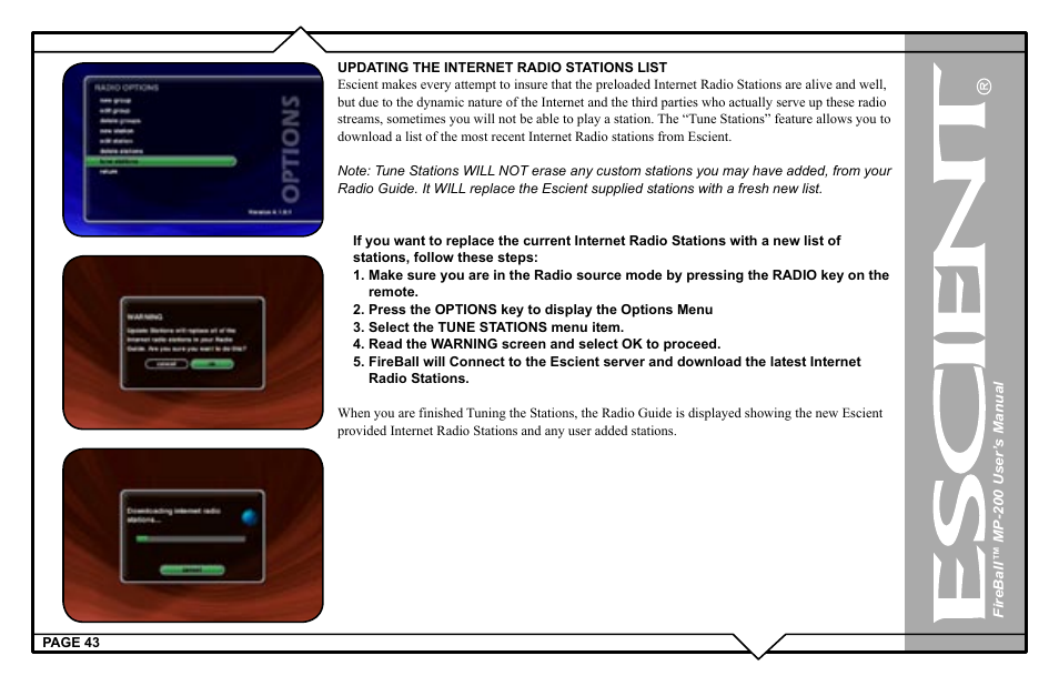 Escient MP-200 User Manual | Page 43 / 93