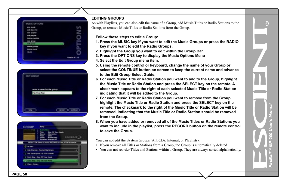Escient MP-200 User Manual | Page 50 / 93