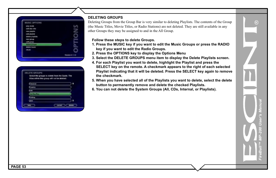 Escient MP-200 User Manual | Page 53 / 93