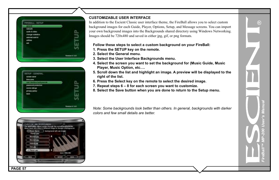 Escient MP-200 User Manual | Page 57 / 93