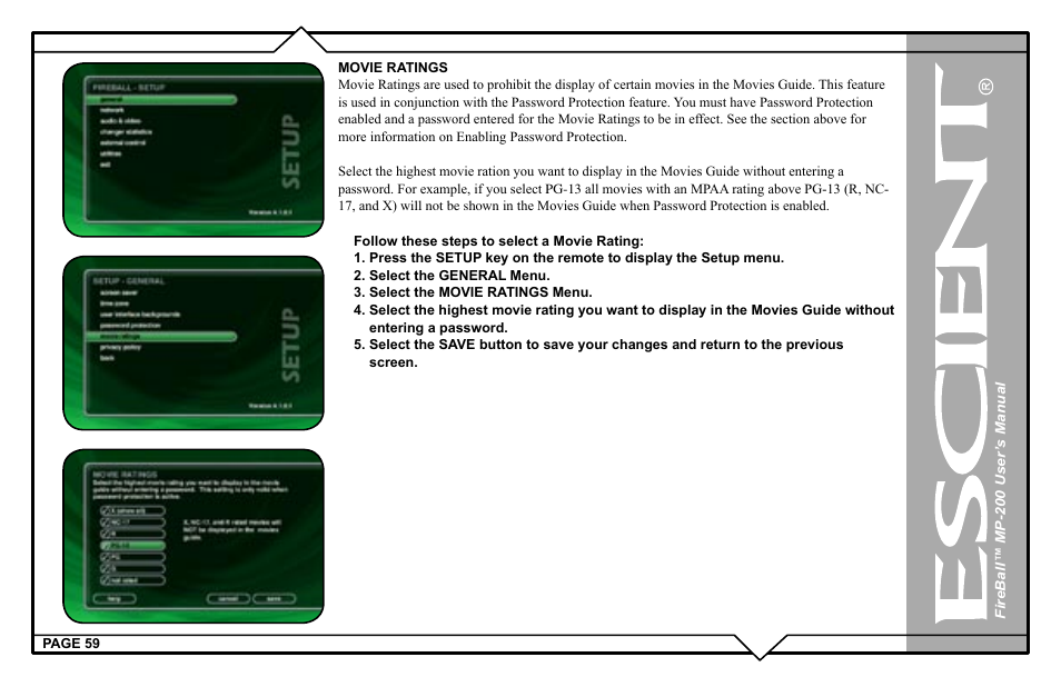 Escient MP-200 User Manual | Page 59 / 93