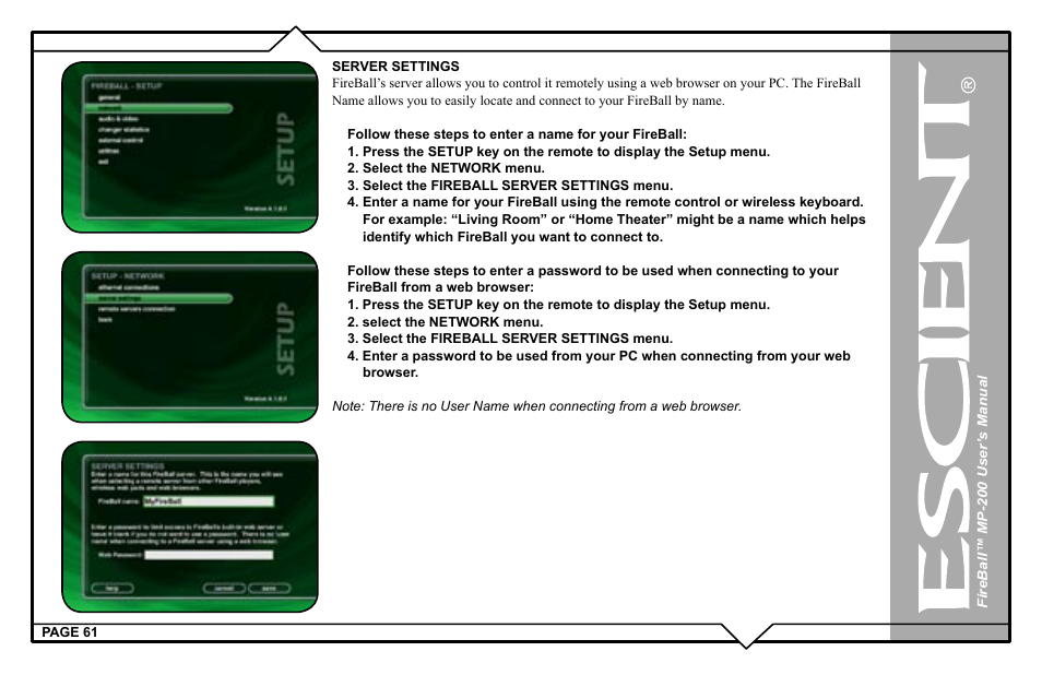 Escient MP-200 User Manual | Page 61 / 93