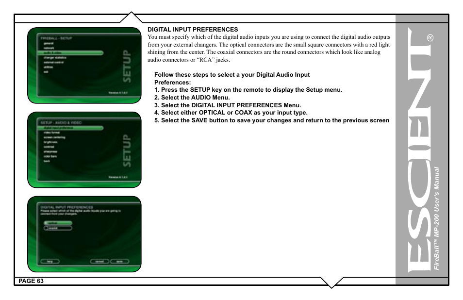 Escient MP-200 User Manual | Page 63 / 93
