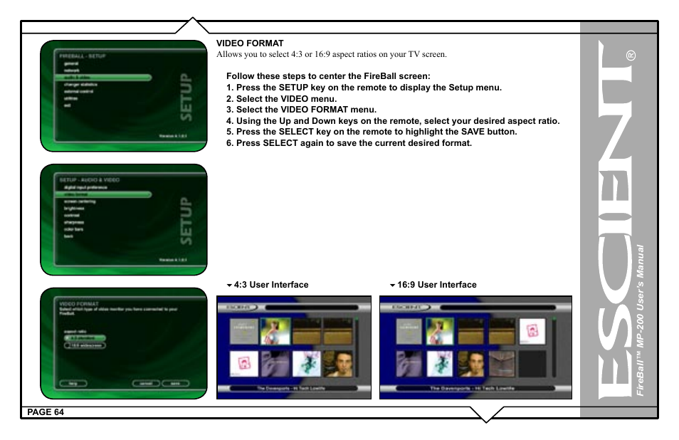 Escient MP-200 User Manual | Page 64 / 93