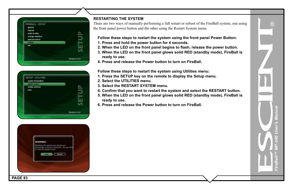 Escient MP-200 User Manual | Page 83 / 93