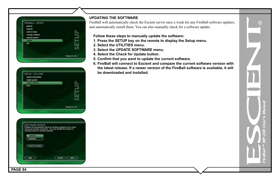 Escient MP-200 User Manual | Page 84 / 93