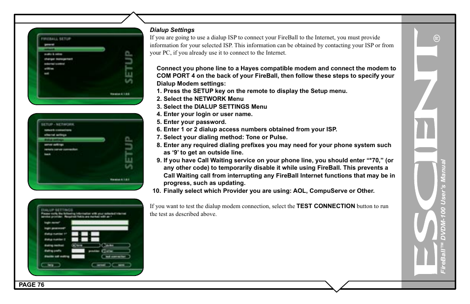 Escient FIREBALL DVDM-100 User Manual | Page 76 / 107