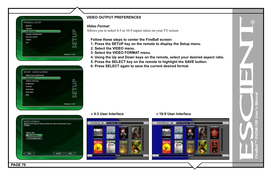 Escient FIREBALL DVDM-100 User Manual | Page 79 / 107