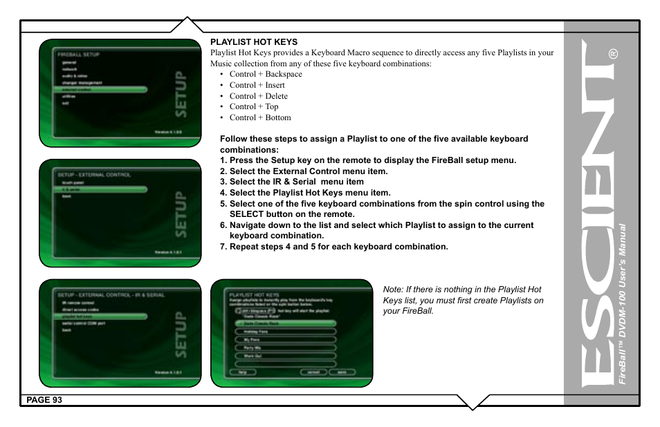 Escient FIREBALL DVDM-100 User Manual | Page 93 / 107
