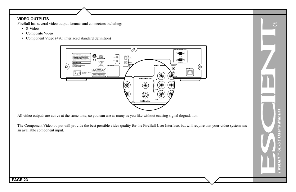 Escient SE-D1 User Manual | Page 23 / 90