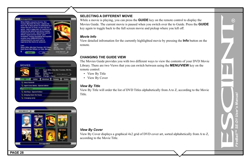 Escient SE-D1 User Manual | Page 28 / 90