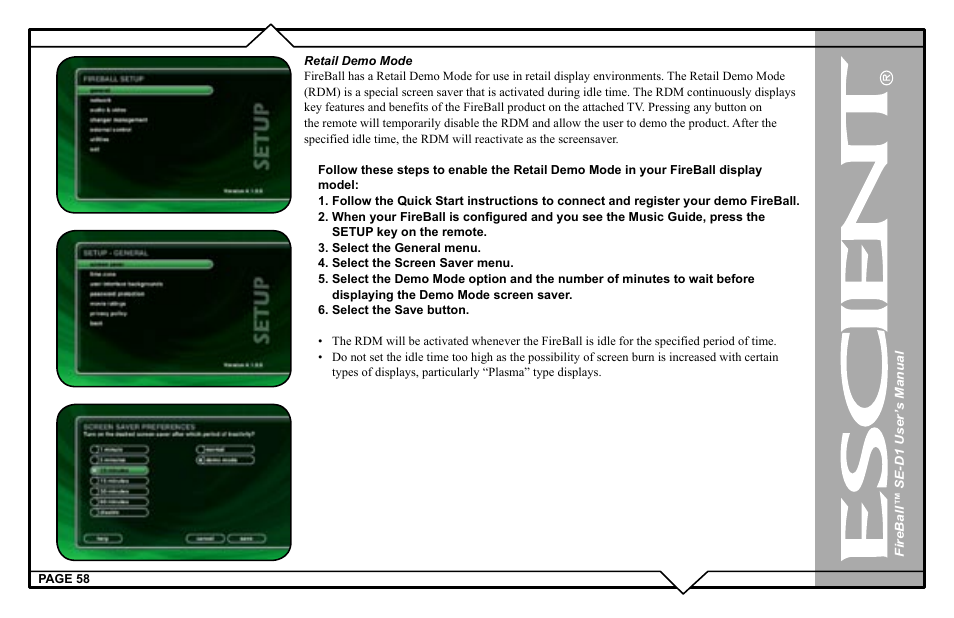 Escient SE-D1 User Manual | Page 58 / 90