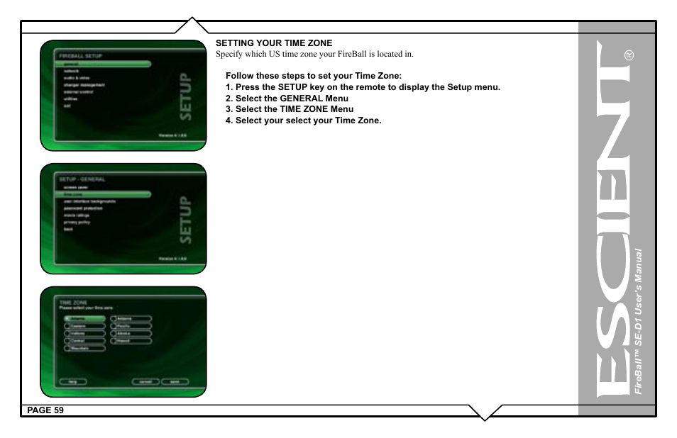 Escient SE-D1 User Manual | Page 59 / 90