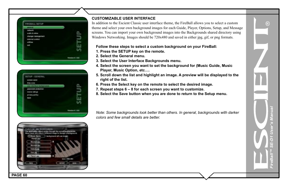 Escient SE-D1 User Manual | Page 60 / 90