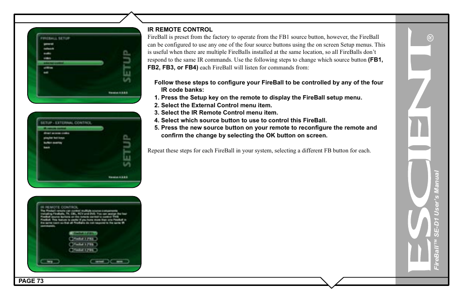 Escient SE-D1 User Manual | Page 73 / 90