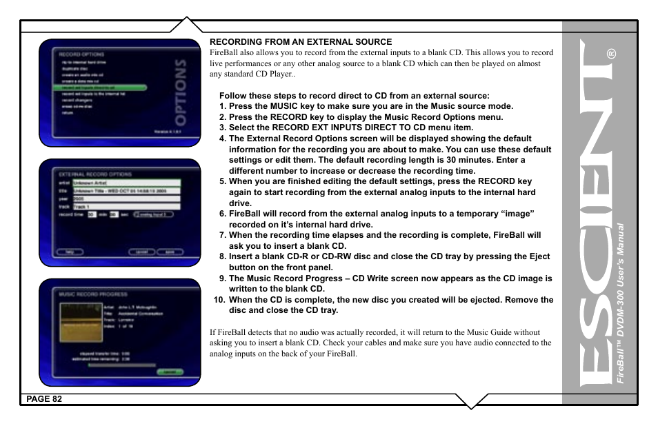 Escient DVDM-300 User Manual | Page 82 / 130