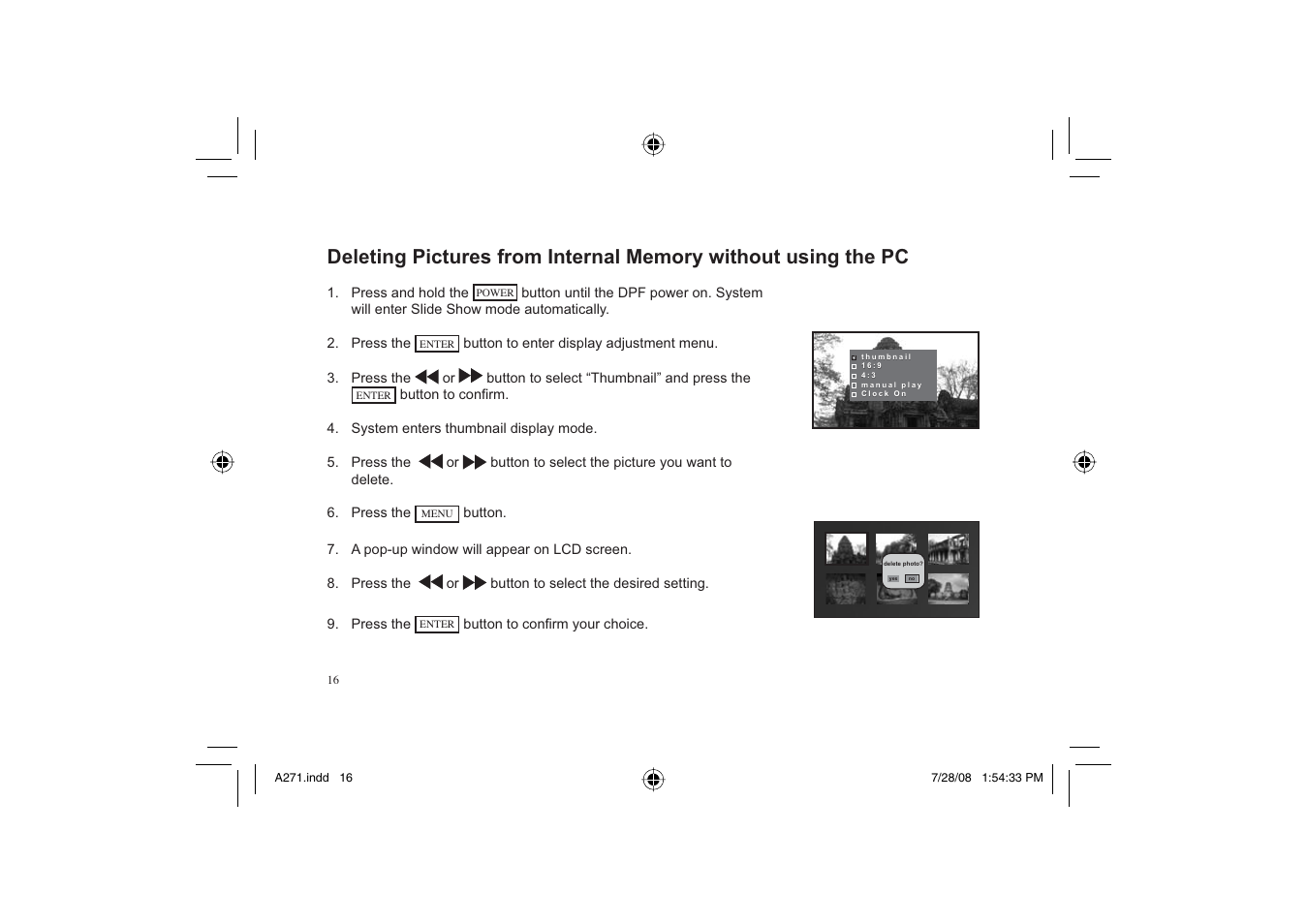 Element Electronics EFG272 User Manual | Page 16 / 22