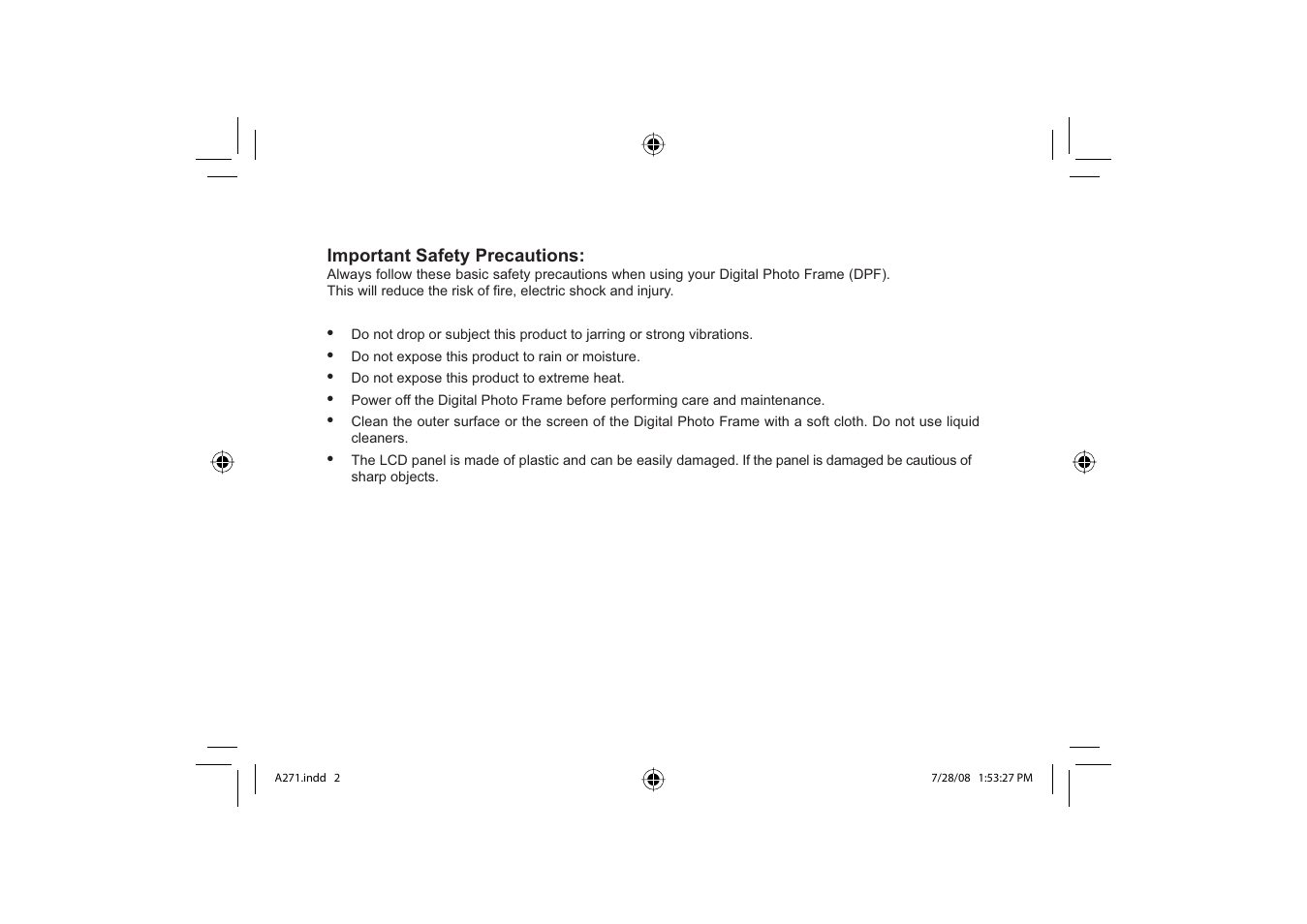 Element Electronics EFG272 User Manual | Page 2 / 22