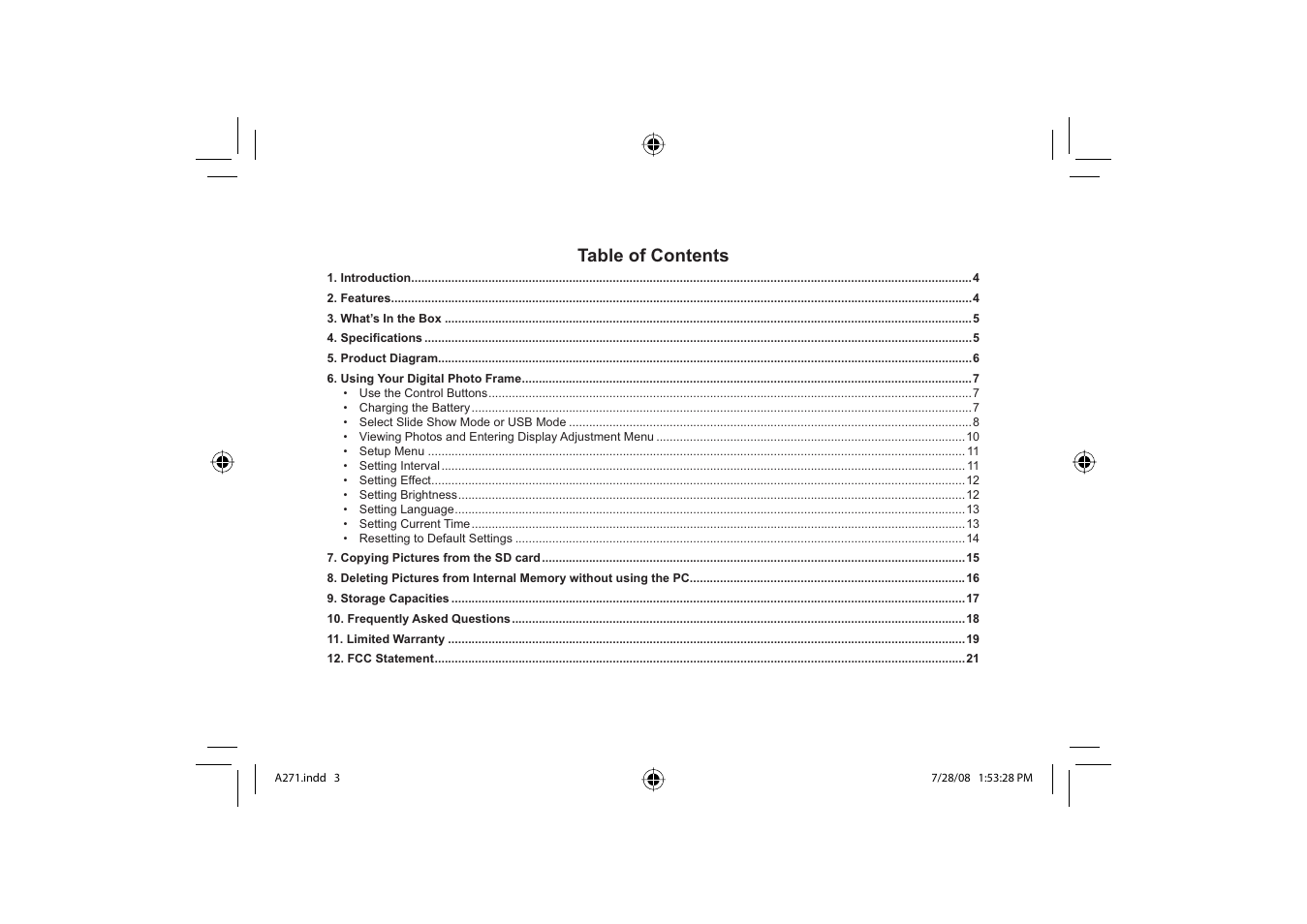 Element Electronics EFG272 User Manual | Page 3 / 22