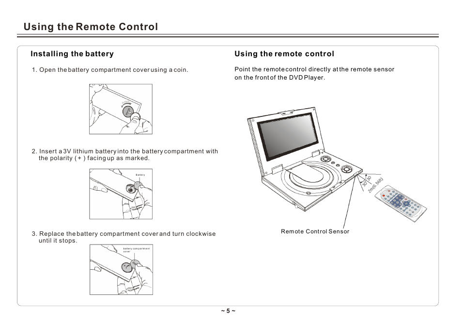 Using the remote control | Element Electronics ELE E850PD User Manual | Page 7 / 32
