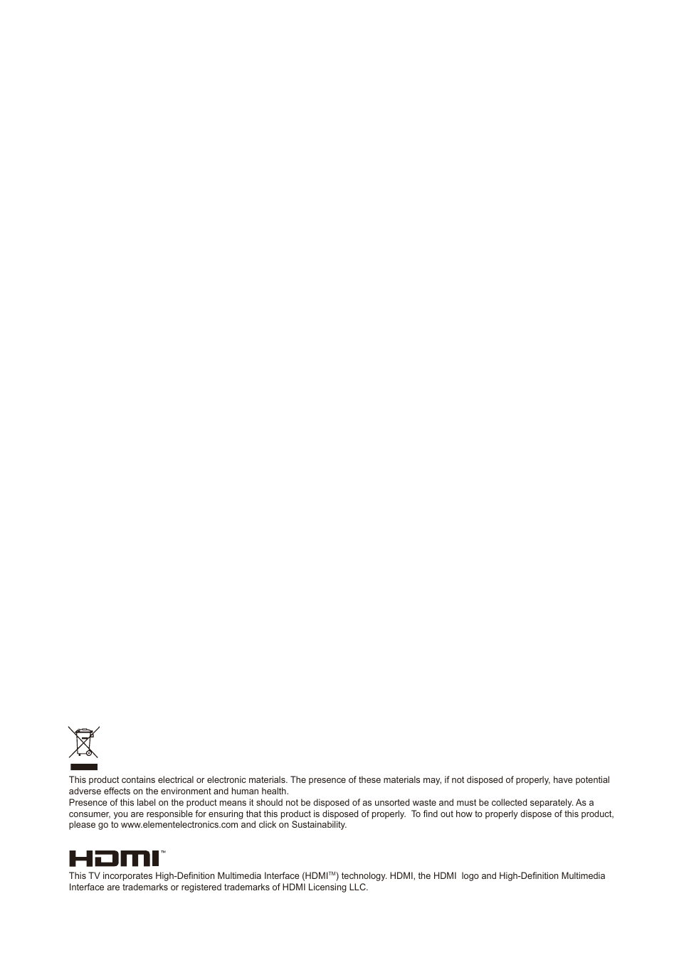 Element Electronics ELCFT241 User Manual | Page 29 / 29