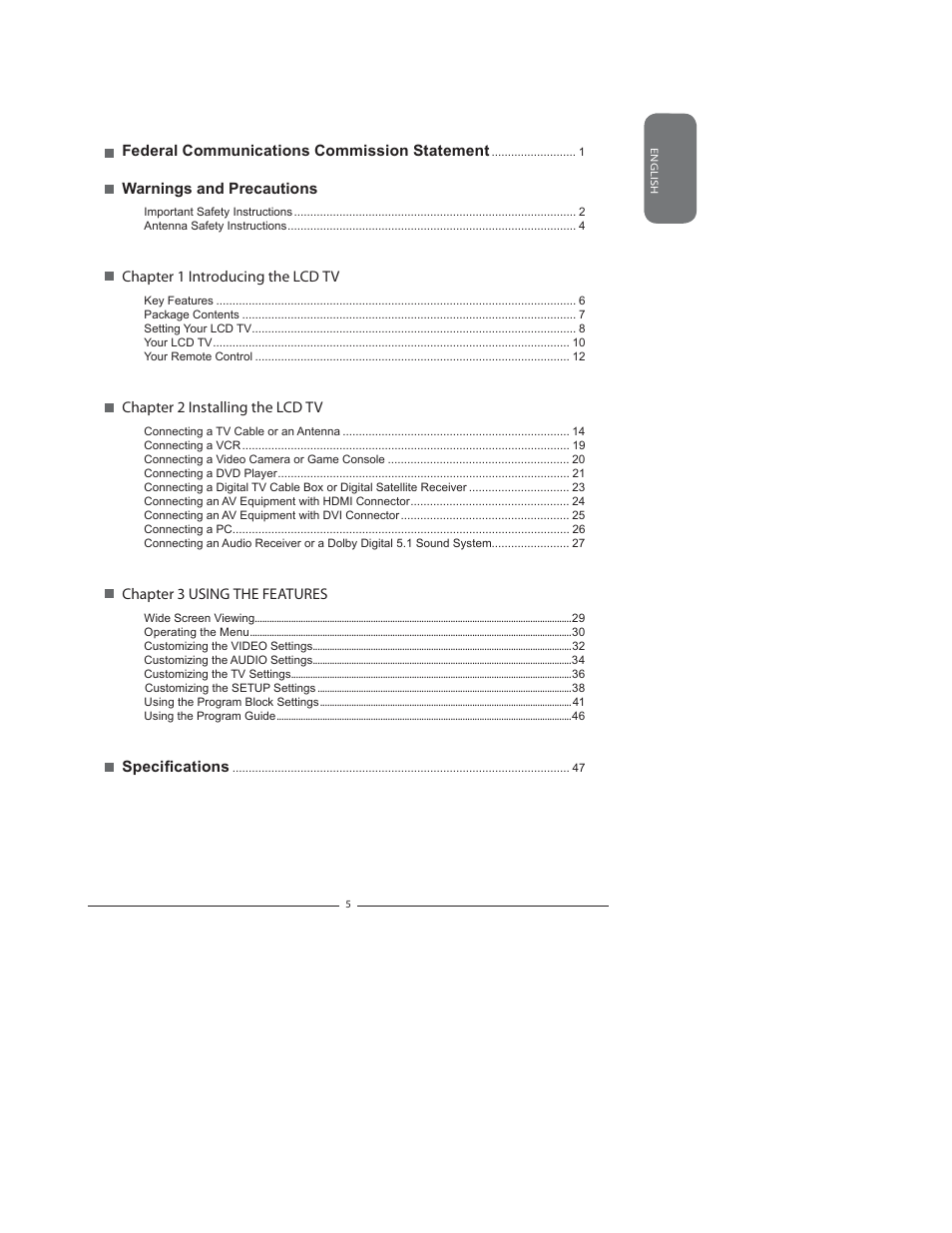 Element Electronics FLX-2610 User Manual | Page 7 / 49