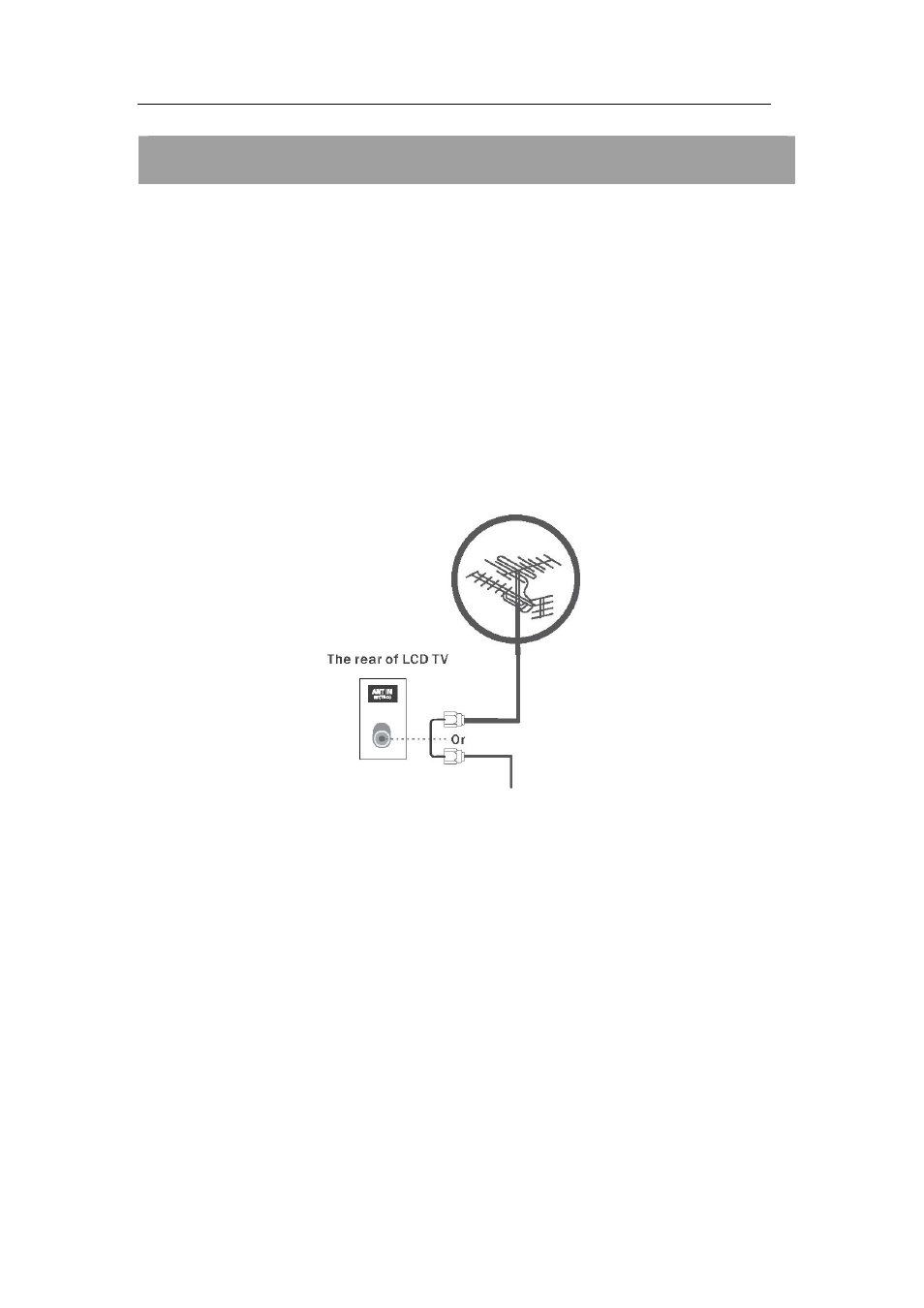 Preparation for using your new tv – connections, Connections and external input settings, Checking items before connecting | Connecting an antenna | Element Electronics 32LE30Q User Manual | Page 11 / 35