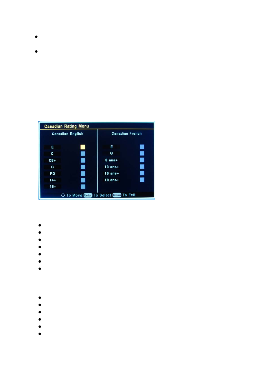 Setup menu operation – feature menu options | Element Electronics 32LE30Q User Manual | Page 24 / 35