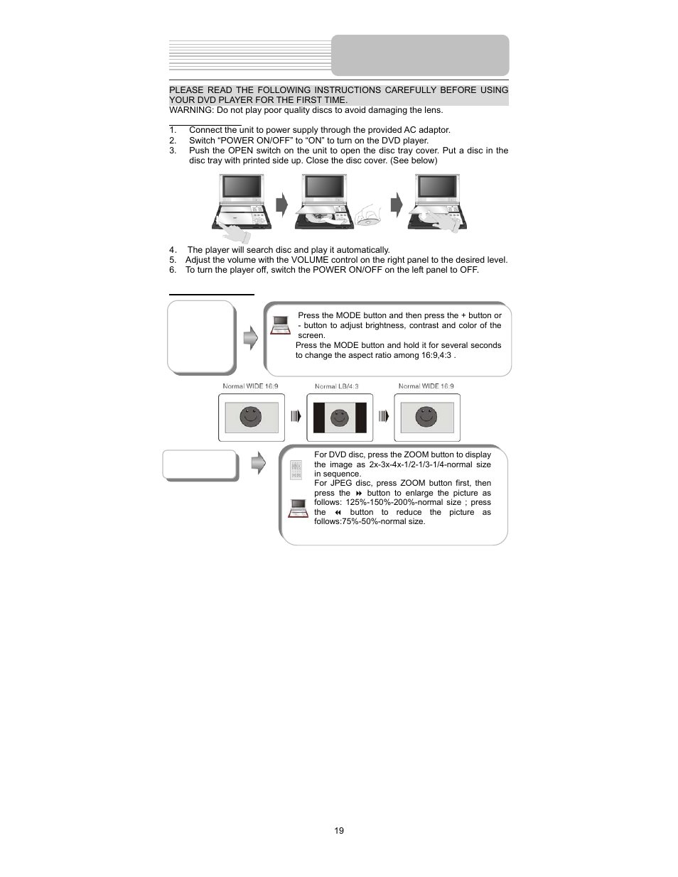 Playback operation | Element Electronics PDZ-081E User Manual | Page 19 / 34