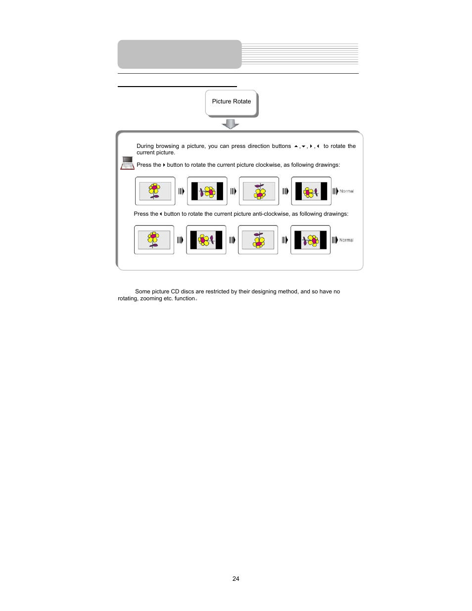 Playback operation | Element Electronics PDZ-081E User Manual | Page 24 / 34