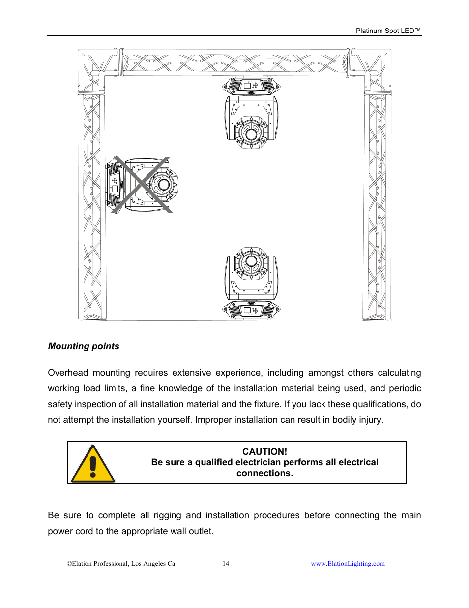 Elation Professional Work Light User Manual | Page 14 / 56