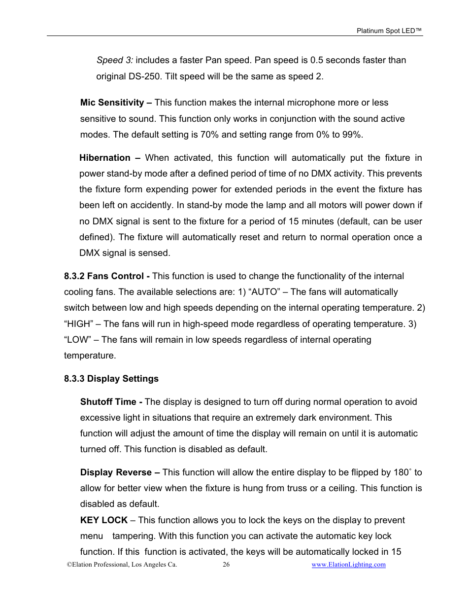 Elation Professional Work Light User Manual | Page 26 / 56