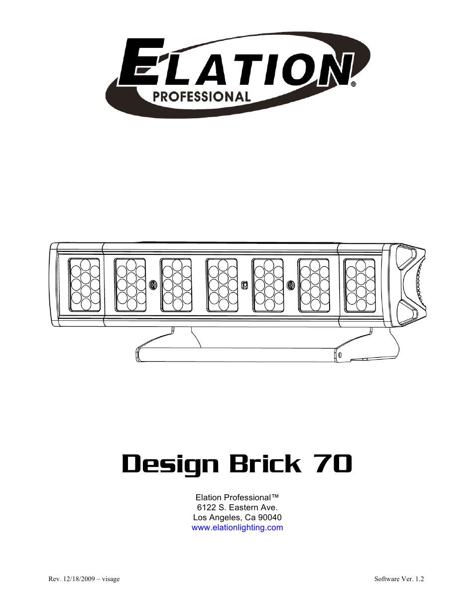 Elation Professional 70 User Manual | 44 pages